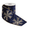 Melrose Glittered Snowflake Wired Ribbon 4" x 5 Yds.