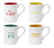 Melrose Stoneware Happy Sentiment Mug (Set of 4)