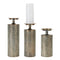 Melrose Hammered Bronze Metal Candle Holder (Set of 3)