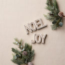 Melrose Beaded Wood Design Noel and Joy Sentiment (Set of 2)