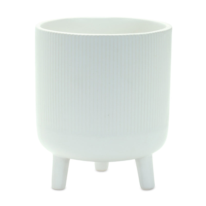 Melrose Ribbed Stone Footed Planter Set of 2 Planter, Ribbed, Dolomite