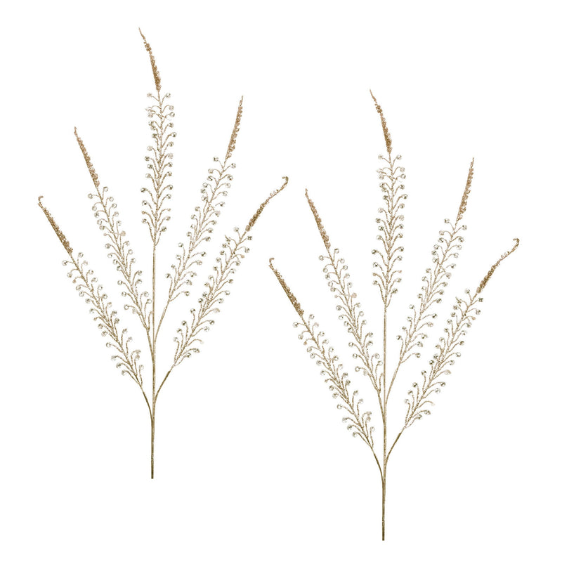 Melrose Beaded Fern Spray (Set of 2)