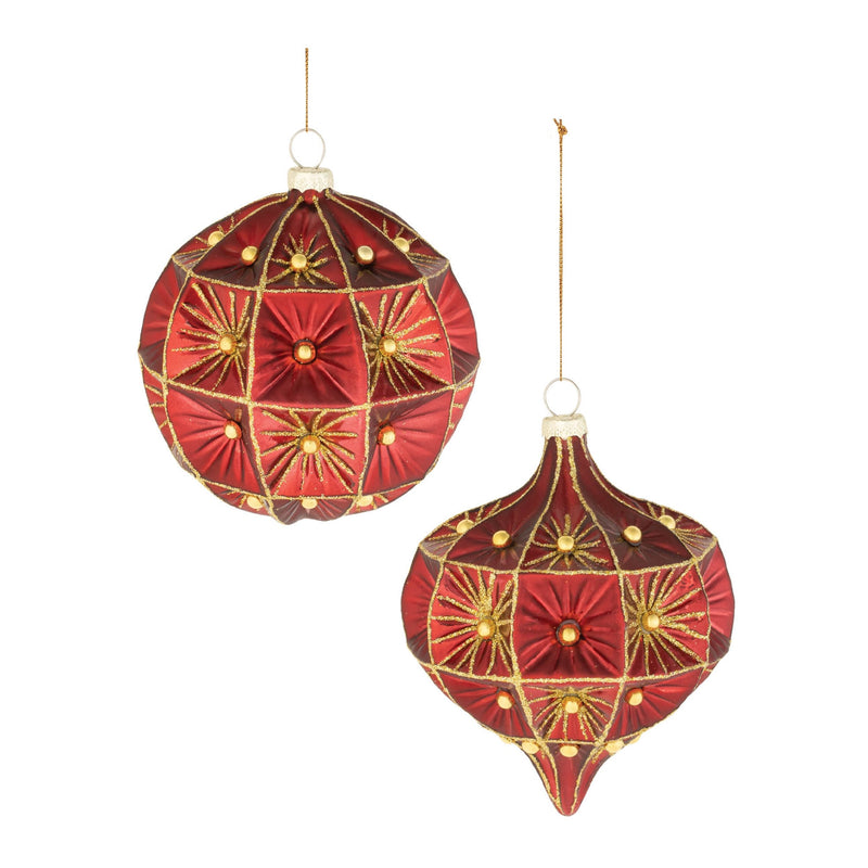 Melrose Beaded Glass Ornament (Set of 6)