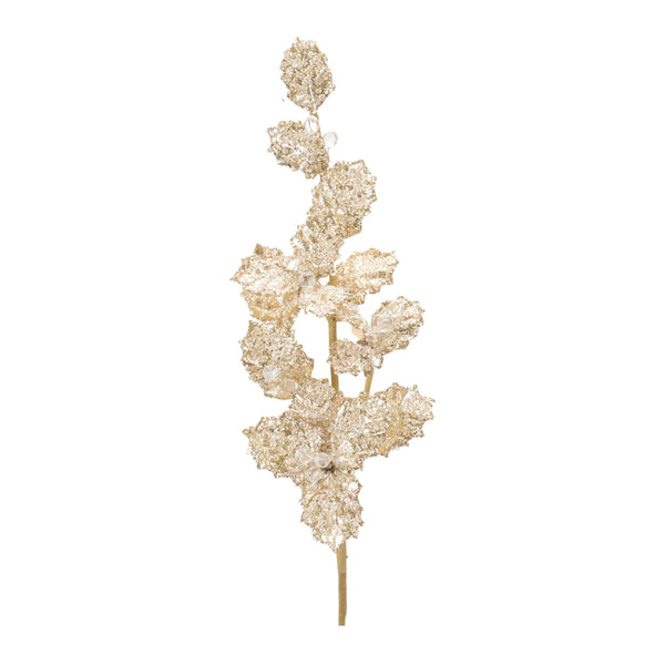 Melrose Beaded Holly Leaf Spray (Set of 2)