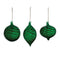 Melrose Emerald Green Swirl Glass Ornament (Set of 6)
