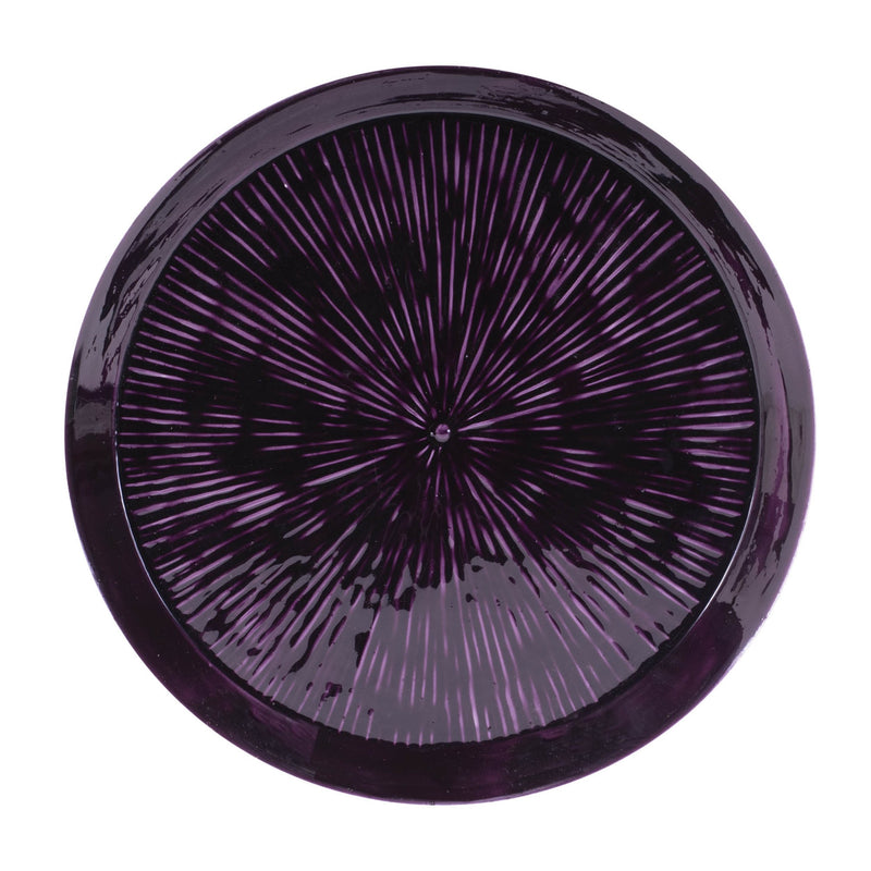 Melrose Round Etched Metal Tray 13.5"D