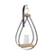 Melrose Hanging Bottle Vase in Teardrop Frame Wall Decor, Rustic, Metal
