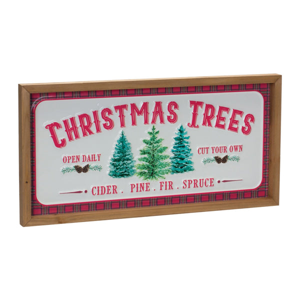 Melrose Christmas Tree Wall Sign (Set of 2)