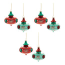 Melrose Glittered Glass Reflector Ornament (Set of 6)