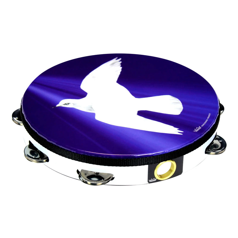 Remo Praise 10" Single Row Tambourine – Religious Dove – TA-9110-18
