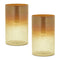 Melrose Gold Ombre Crackle Glass Vase (Set of 2)