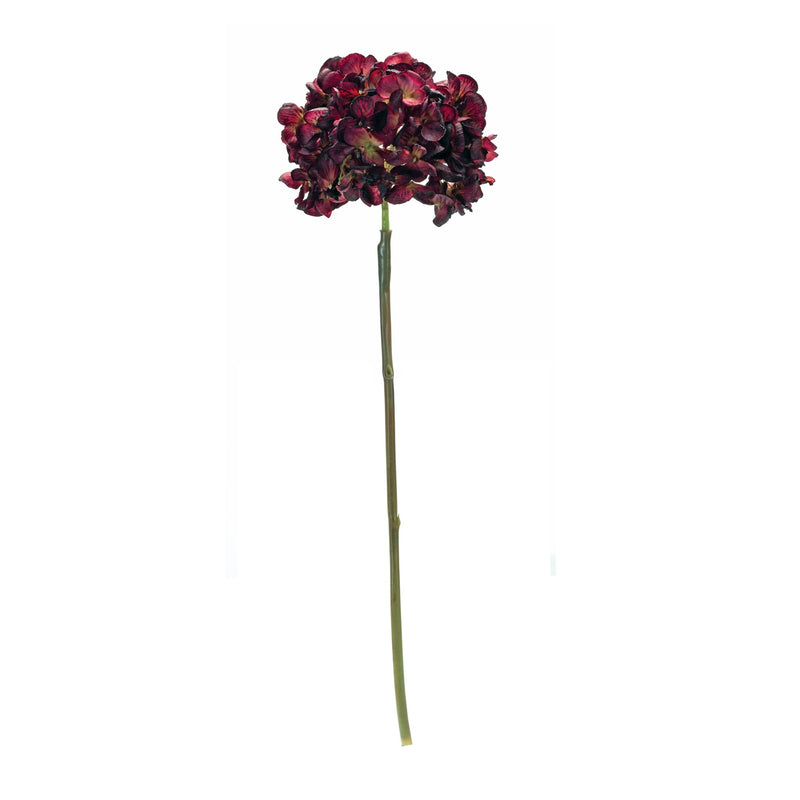 Melrose Deep Red Hydrangea Flower Stem (Set of 2)