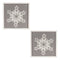 Melrose Framed Paper Mache Snowflake Plaque (Set of 2)
