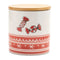 Melrose Ceramic Peppermint Candy Canister (Set of 4)