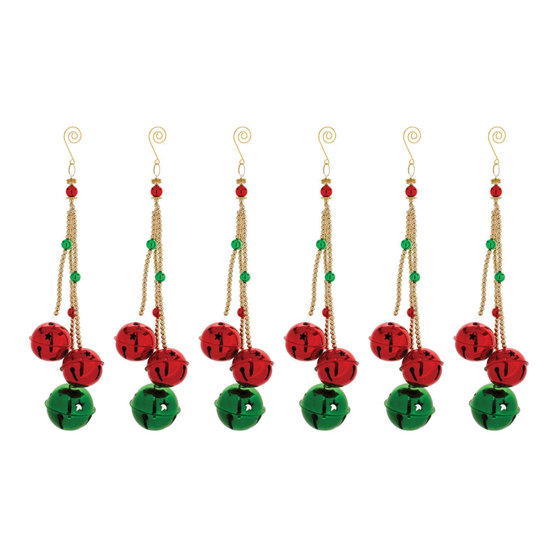 Melrose Sleigh Bell Drop Ornament (Set of 6)
