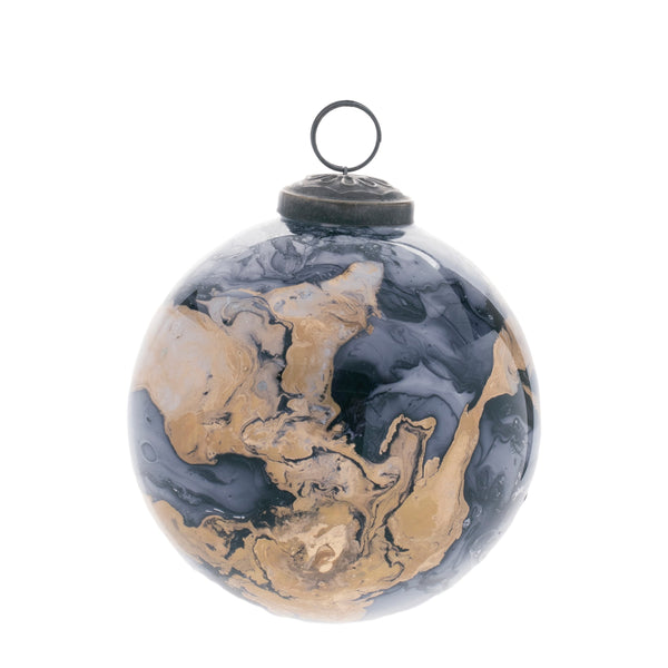 Melrose Marble Painted Glass Ball Ornament (Set of 6)