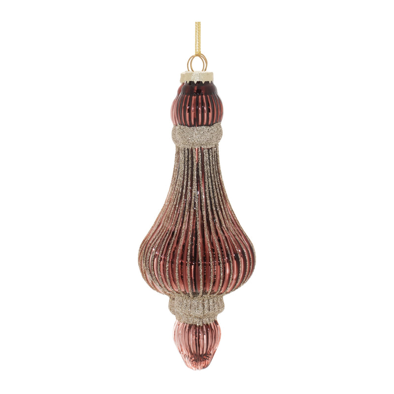 Melrose Ribbed Glass Drop Ornament (Set of 6)