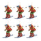 Melrose Glittered Glass Skiier Ornament (Set of 6)