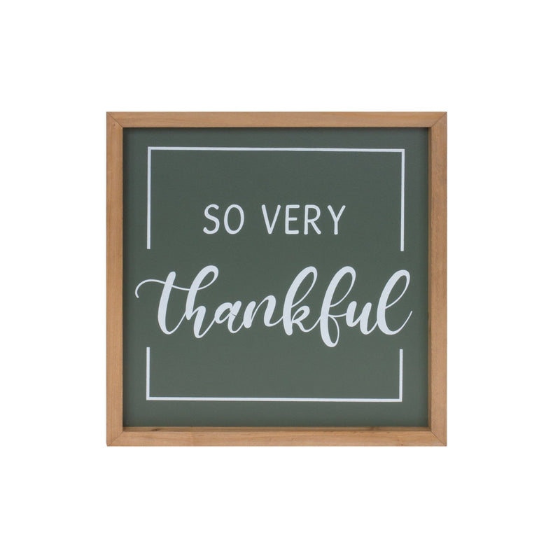 Melrose Gather and Thankful Sentiment Sign (Set of 2)