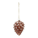 Glittered Glass Pinecone Ornament (Set of 12)