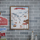 Melrose Framed Dog Ski Resort Print 20"H