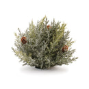 Melrose Icy Pine Half Orb with Pinecones (Set of 2)