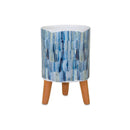 Melrose Watercolor Planter with Terra Cotta Legs Set of 2 Planter, Dolomite