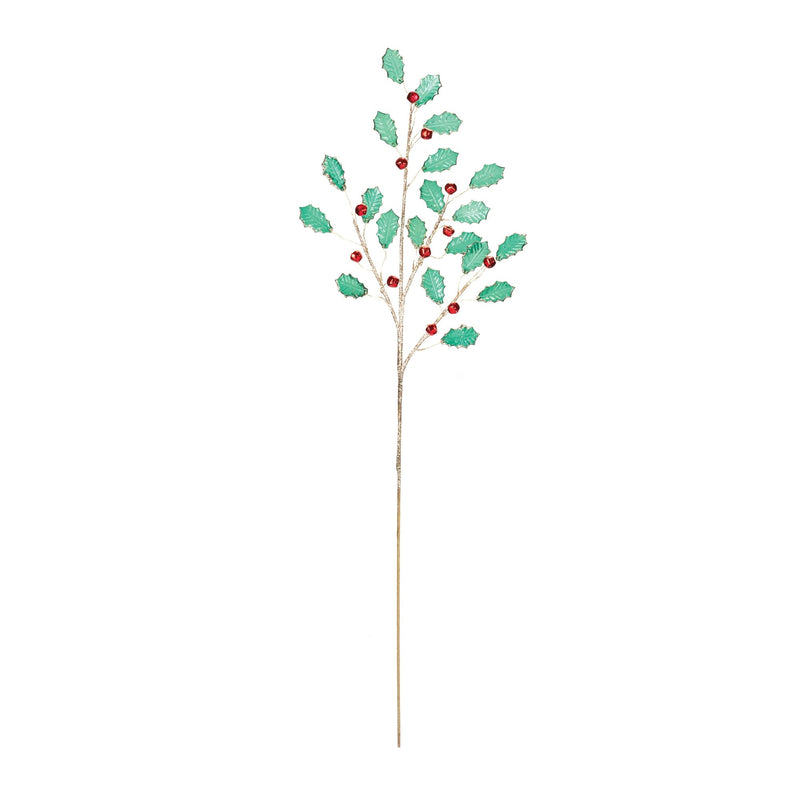 Melrose Holly Leaf Jewel Spray (Set of 2)
