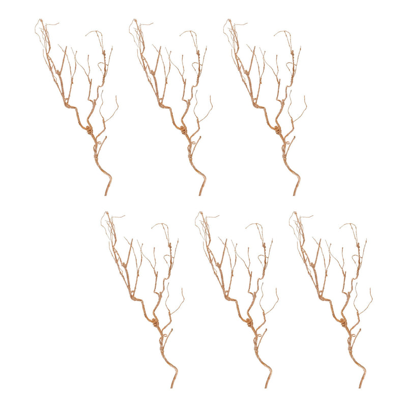 Melrose Glittered Bronze Twig Branch (Set of 6)