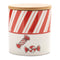 Melrose Ceramic Peppermint Candy Canister (Set of 4)