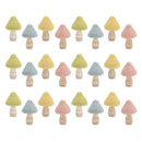Melrose Felt Wood Mushroom Decor (Set of 24) Multi Home Accent Figurine