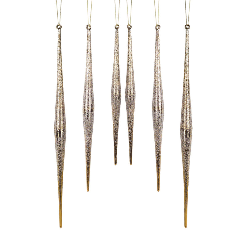 Melrose Gold and Silver Ombre Drop Ornament (Set of 6)