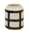 Melrose Ivory and Black Terra Cotta Vase 6"H