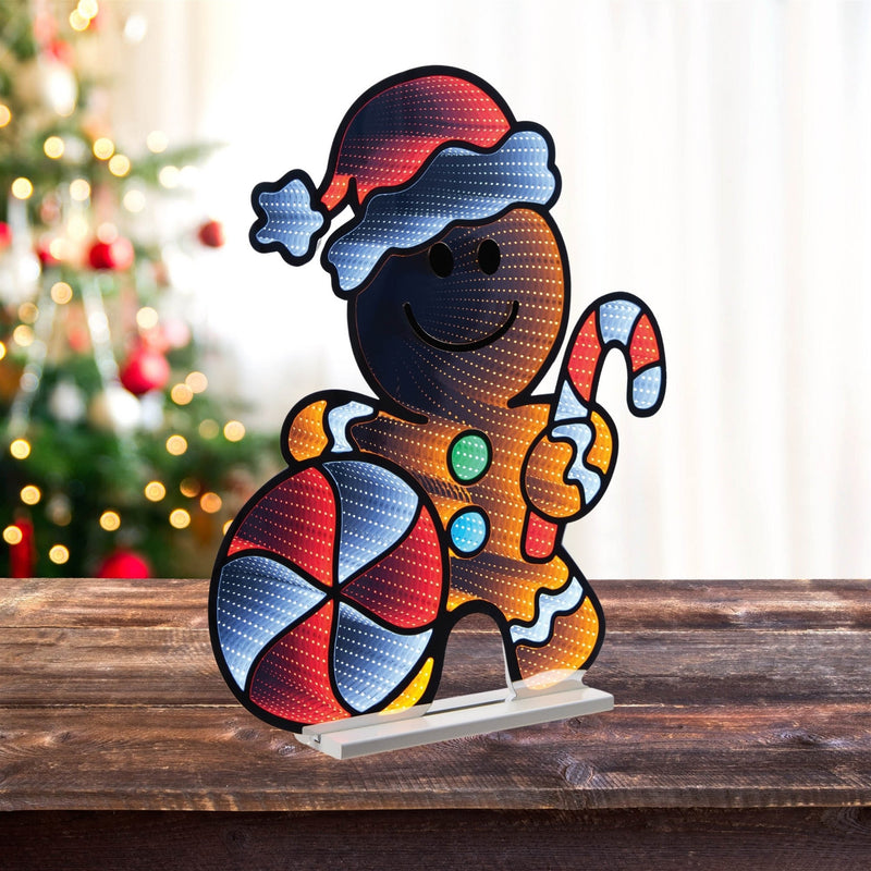Melrose Peppermint Gingerbread Man Ekkolight 29.5"H