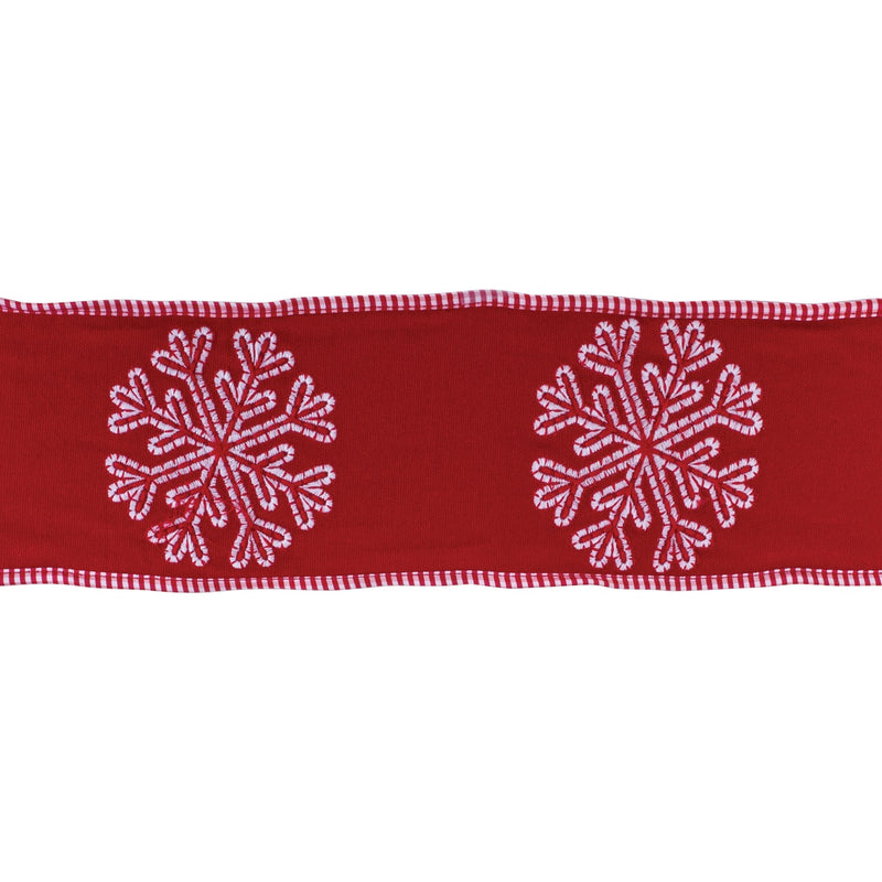 Melrose Snowflake Outline Ribbon 4" x 5 yds.