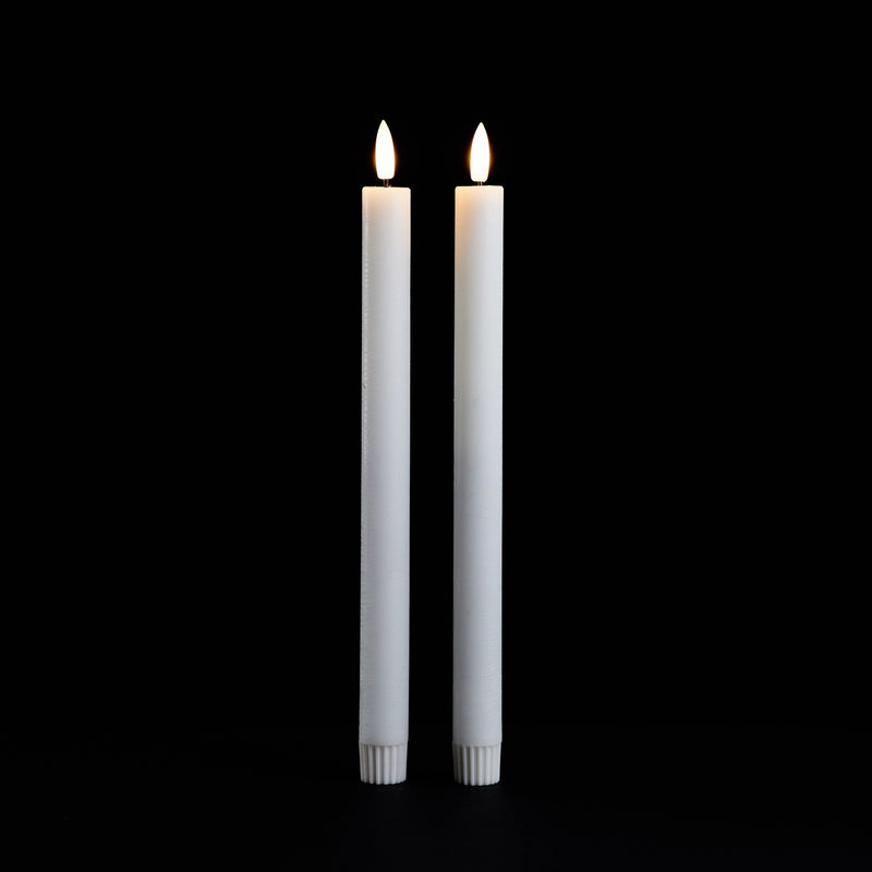 Melrose FIA Wick White Taper Candle (Set of 2)