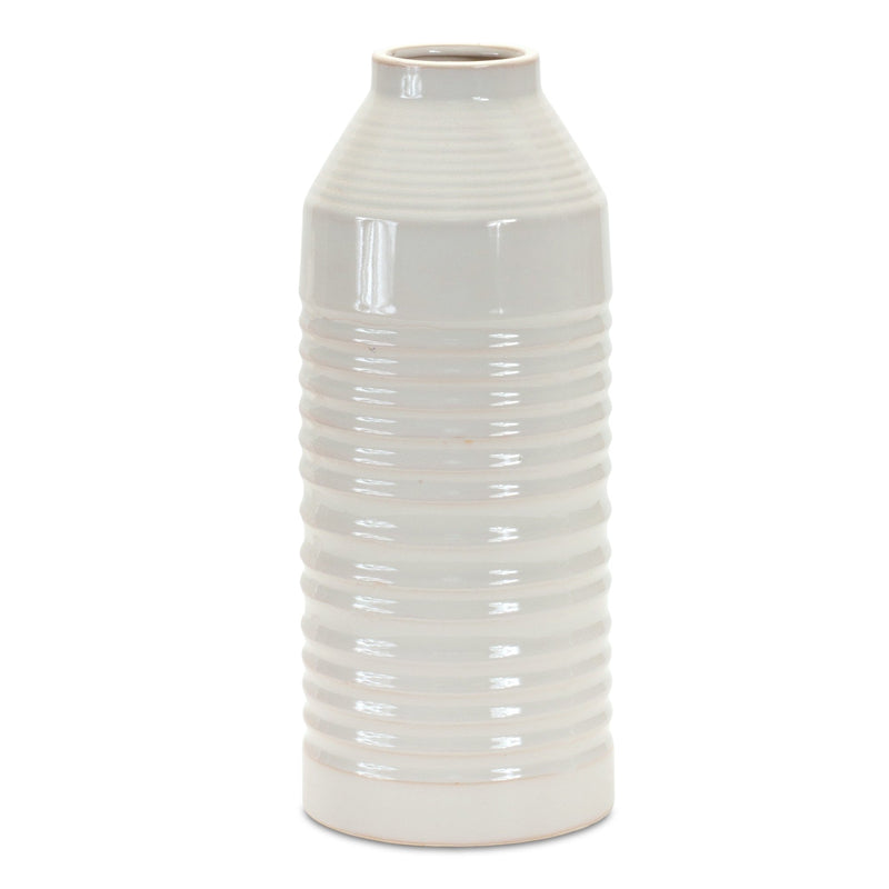 Melrose Modern Ribbed Terra Cotta Vase 14"H