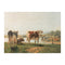 Melrose Cattle Landscape Print Wall Art 15.75"L, Modern, Rustic, Wood