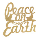 Melrose Cut Metal Peace on Earth Plaque 15.5"H