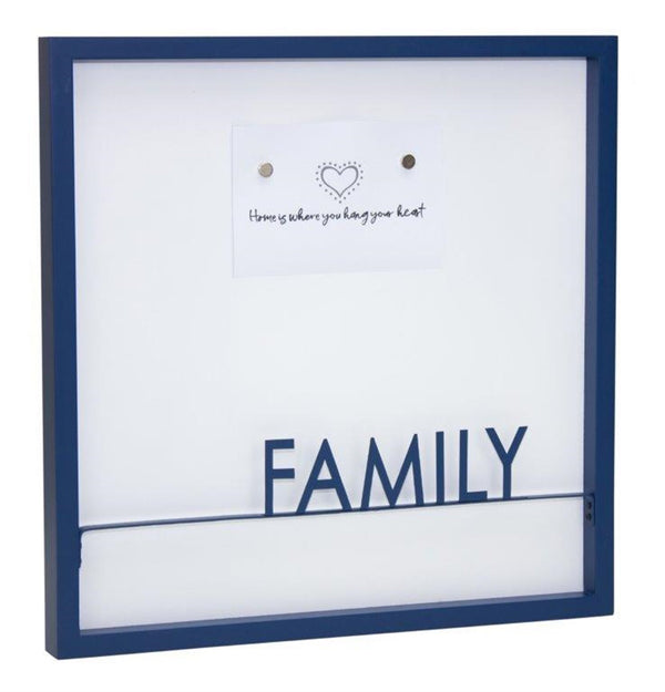 Melrose Family Magentic Memo Board 15.75"SQ Wall Decor, Nautical, Metal