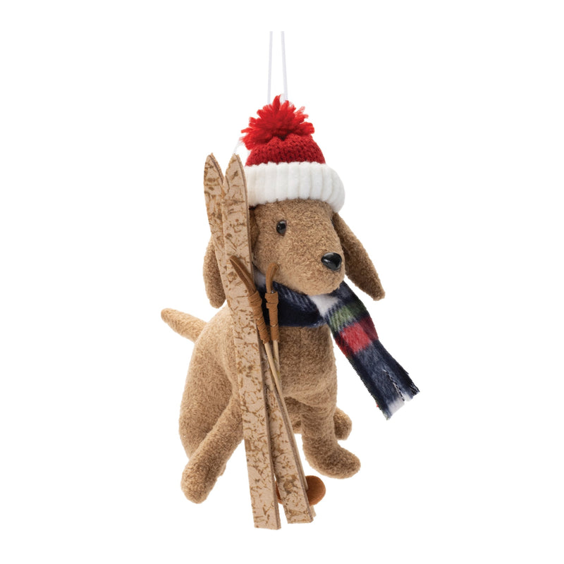 Melrose Plush Ski and Sled Dog Ornament (Set of 6)