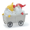 Melrose Whimsical Garden Gnome Figurine Riding a Scooter and Wheelbarrow (Set of