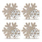 Melrose Glittered Wood Snowflake (Set of 4)