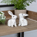 Melrose Carved Bunny Figurine (Set of 6) Multicolor Decor Home Accent