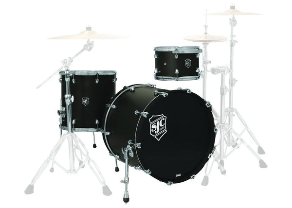 SJC Drums Navigator 3-Piece Shell Pack – 8"x12", 16"x16", 18"x22" - Black