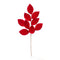Melrose Red Flocked Magnolia Leaf Spray (Set of 6)