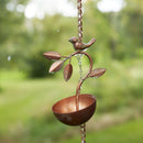 Melrose Bird Rain Chain 70"L Iron Bronze Color