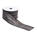 Melrose Metallic Black and Silver Ribbon (Set of 2) 2.5" x 10 Yds.