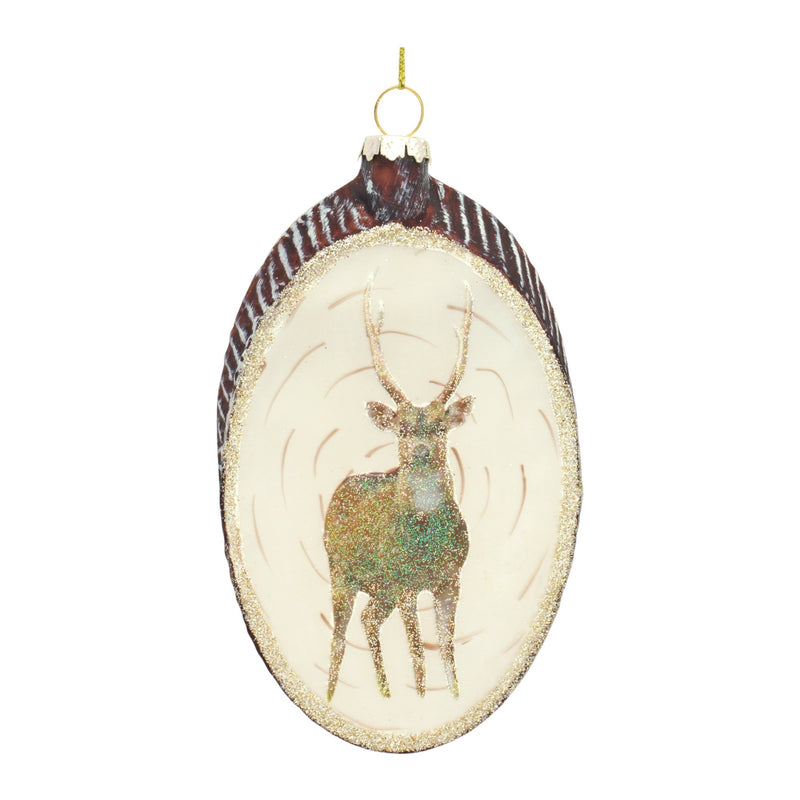 Melrose Deer Disc Ornament (Set of 12)