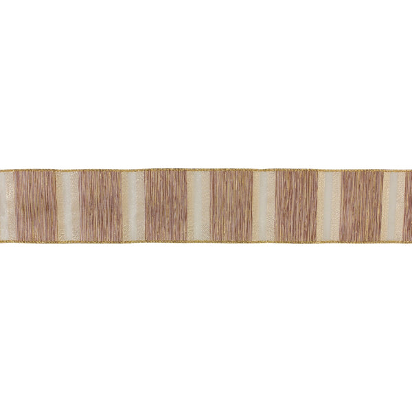 Melrose Beige Striped Ribbon (Set of 3)